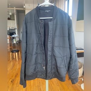 James Perse black nylon bomber